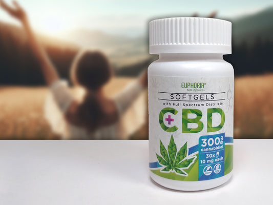 Euphoria Softgel Kapseln mit Vollspektrum CBD Öl