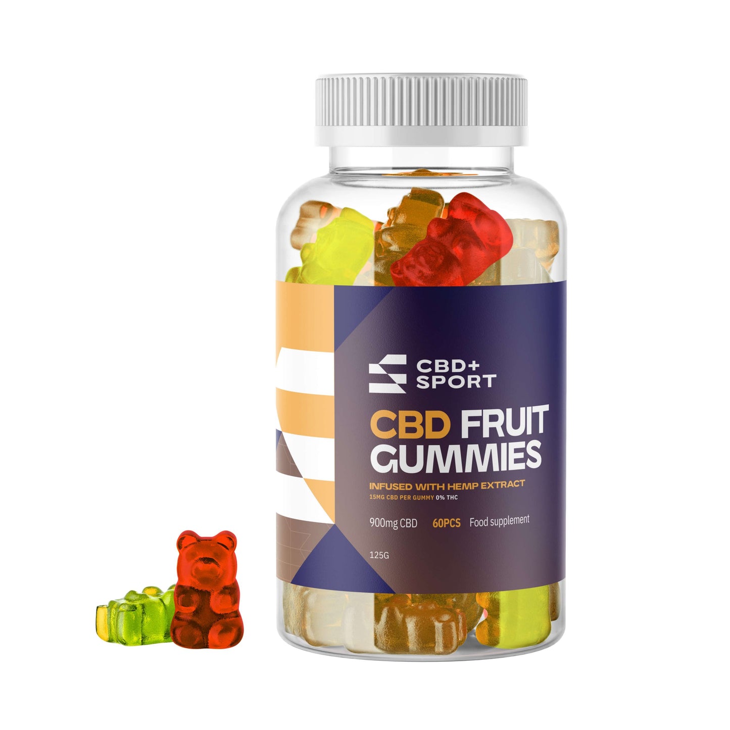 CBD Fruit Gummies infused with Hemp Extract | CBD 900mg | 60 Stück | 125g