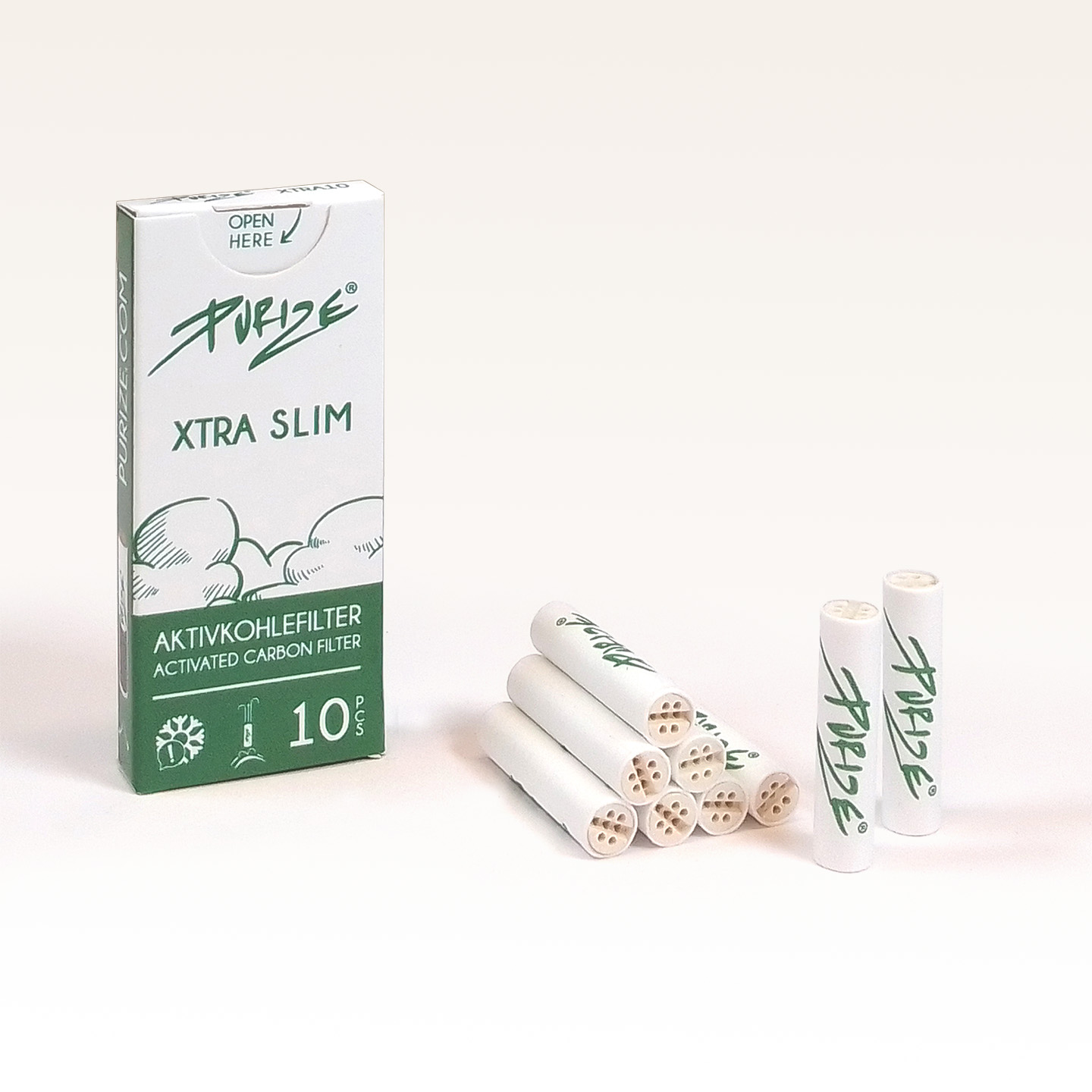 Purize Aktivkohlefilter xtra-Slim 10er Pack - 5,9mm 1 Purize Aktivkohlefilter xtra-Slim 10er Pack - 5,9mm